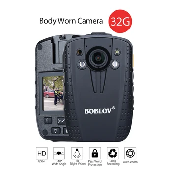 Boblov Mini Body Camera Police HD31-G 1296P HD 32/64GB Video Recorder IR Night Vision Security Wearable Worn Bodycam Pocket Cam
Boblov Mini Body Camera Police HD31-G 1296P HD 32/64GB Video Recorder IR Night Vision Security Wearable Worn Bodycam Pocket Cam