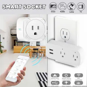 New US Plug Wifi Smart Socket Switch Audio Control Outlet Wireless Remote Timer Socket Automation-Modules Switch
New US Plug Wifi Smart Socket Switch Audio Control Outlet Wireless Remote Timer Socket Automation-Modules Switch