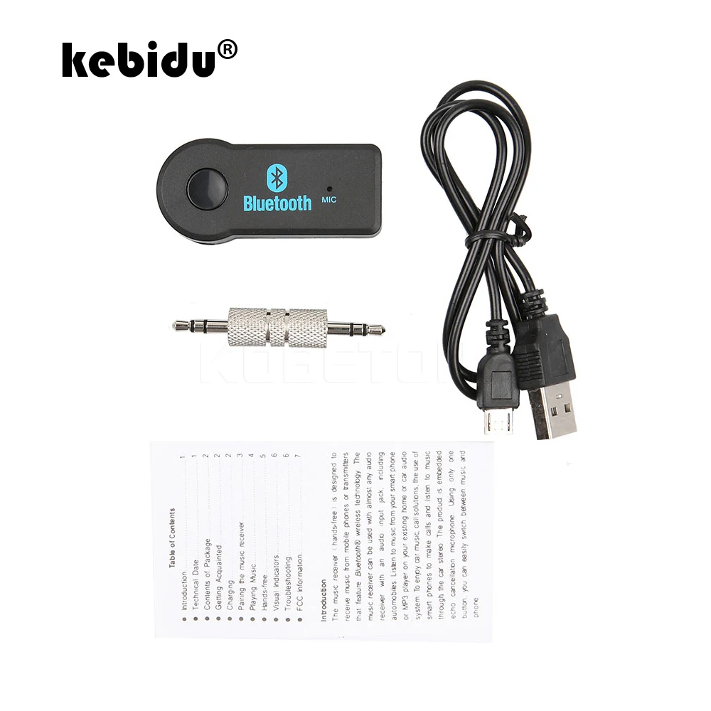 Мини MP3 музыкальный Bluetooth-приемник 3 5 мм разъем AUX аудио автомобильный комплект