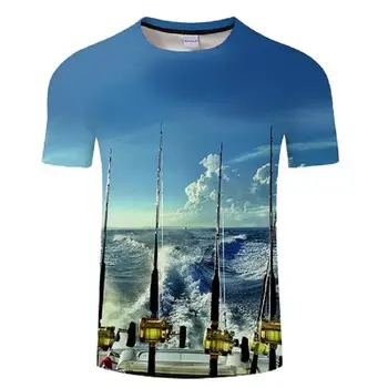 The new men's T-shirt for the summer of 2018, the 3D fish-print short-sleeved fishhook T-shirt for men s-6xl
The new men's T-shirt for the summer of 2018, the 3D fish-print short-sleeved fishhook T-shirt for men s-6xl