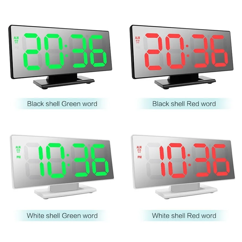 Digital Alarm Clock LED Mirror Electronic Clocks Multifunction Large LCD Display Digital Table Clock with Temperature Calendar
Digital Alarm Clock LED Mirror Electronic Clocks Multifunction Large LCD Display Digital Table Clock with Temperature Calendar