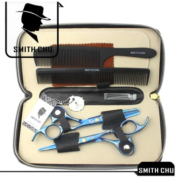 Smith Chu 6.0 Inch Hair Scissors Barbers Blue Sakura Cutting Scissors Thinning Shears Stainless Steel Hair Cut Clipper LZS0010
Smith Chu 6.0 Inch Hair Scissors Barbers Blue Sakura Cutting Scissors Thinning Shears Stainless Steel Hair Cut Clipper LZS0010