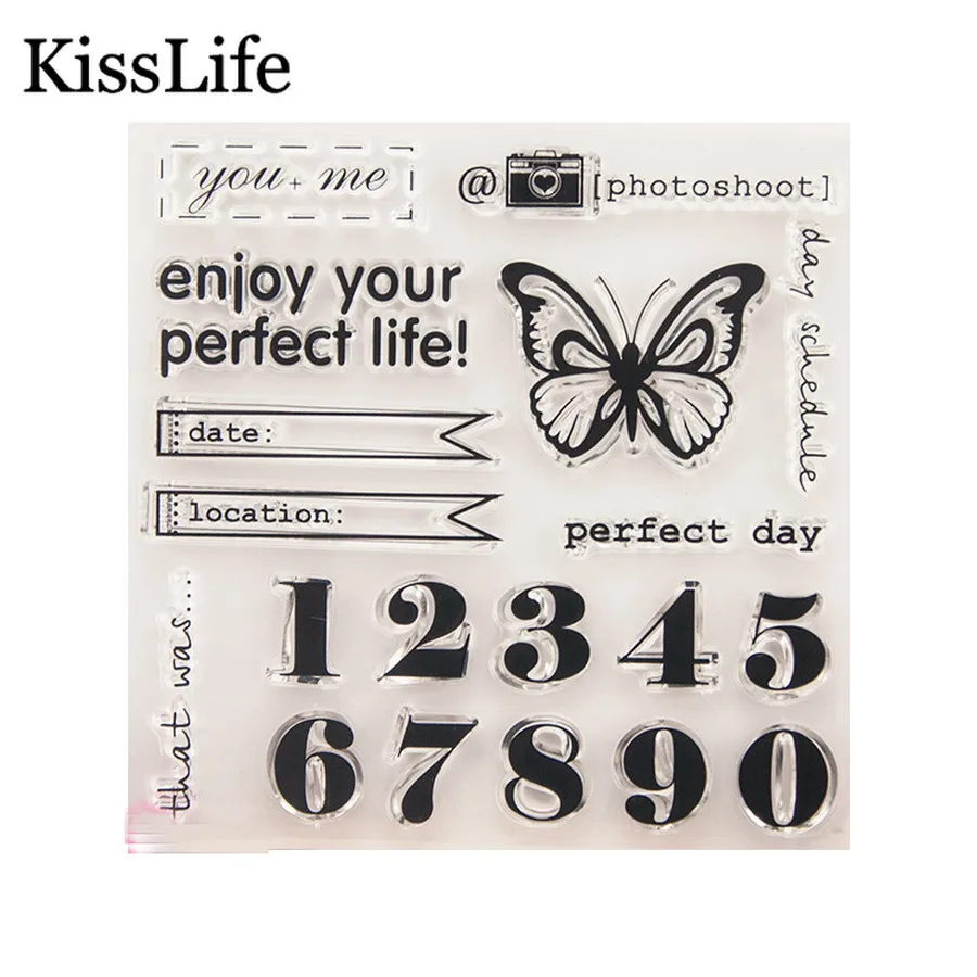 Cute Butterfly 0-9 Numbers Text Box Enjoy Your Perfect Life Words Clear Stamps for Scrapbooking Card Making Birthday Decors
Cute Butterfly 0-9 Numbers Text Box Enjoy Your Perfect Life Words Clear Stamps for Scrapbooking Card Making Birthday Decors