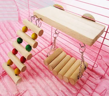 Wooden Hanging Ladder Swing Bridge Cage Toys for Parrot Bird Mouse Rat Hamster Toy Accessories Hamster Pet Supplies
Wooden Hanging Ladder Swing Bridge Cage Toys for Parrot Bird Mouse Rat Hamster Toy Accessories Hamster Pet Supplies
