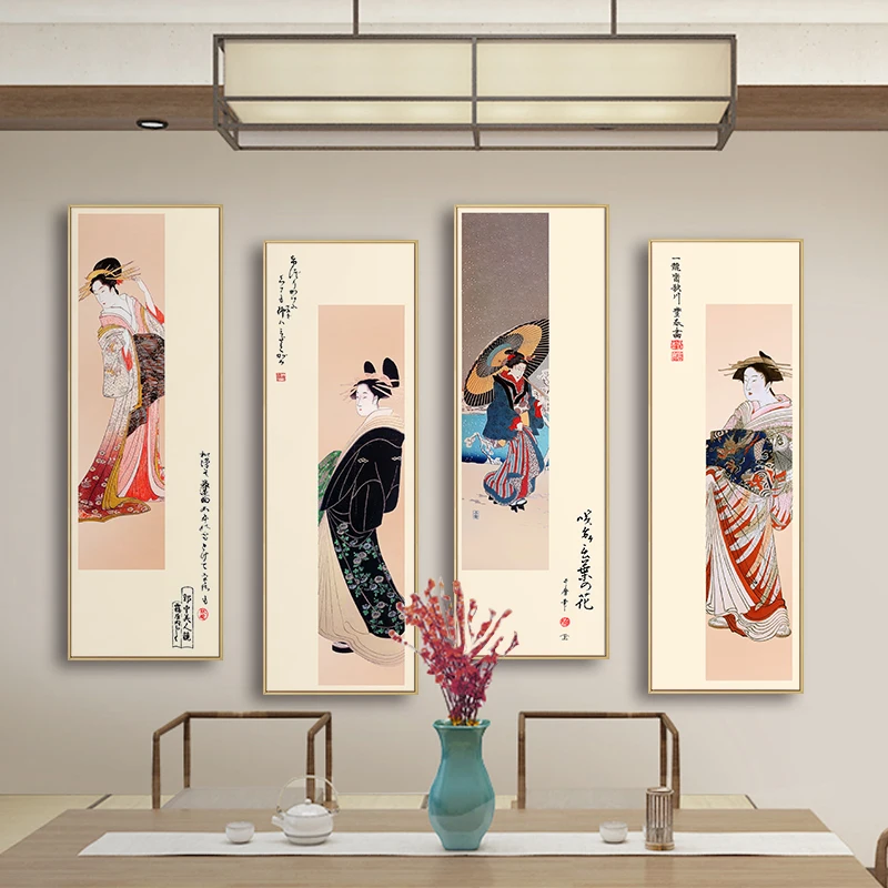Принт и постер в японском стиле с изображением гейши, современные картины, Классическая Картина на холсте с изображением красавицы для гостиной, без рамки 
Принт и постер в японском стиле с изображением гейши, современные картины, Классическая Картина на холсте с изображением красавицы для гостиной, без рамки