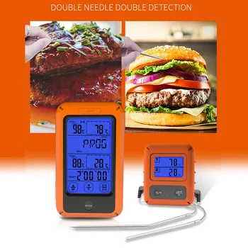 New Wireless BBQ Meat Food Thermometer Home Kitchen Cooking Remote Barbecue Digital Display Thermometer Waterproof Probe Meter
New Wireless BBQ Meat Food Thermometer Home Kitchen Cooking Remote Barbecue Digital Display Thermometer Waterproof Probe Meter