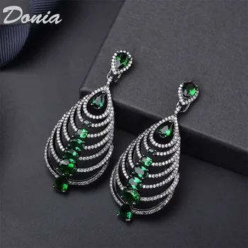 Donia Jewelry European and American fashion wild ear jewelry copper micro-inlaid AAA zircon long earrings earrings drop earrings
Donia Jewelry European and American fashion wild ear jewelry copper micro-inlaid AAA zircon long earrings earrings drop earrings