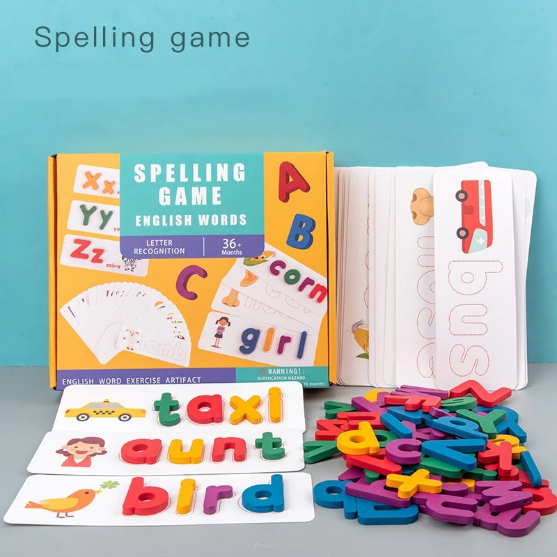 Wooden Alphabet Letter Learning Cards Early Education Toy English Word Letters Spelling Card for Kids
Wooden Alphabet Letter Learning Cards Early Education Toy English Word Letters Spelling Card for Kids