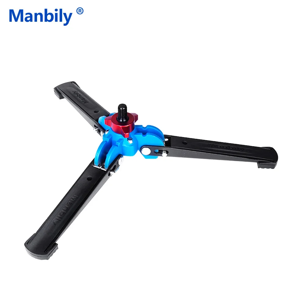 Manbily M-1 Portable Universal Mini Three Feet Support Tripod Stand Base Monopod with 3/8" Screw for Ball Head | Электроника