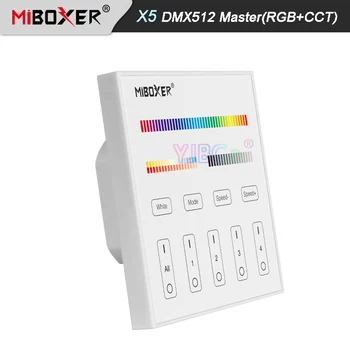 Miboxer X5 DMX512 Master RGB+CCT Touch Panel AC100~240V 4-Zone DMX512 + 2.4G Wireless Tempered Glass Wall Switch Remote Control
Miboxer X5 DMX512 Master RGB+CCT Touch Panel AC100~240V 4-Zone DMX512 + 2.4G Wireless Tempered Glass Wall Switch Remote Control
