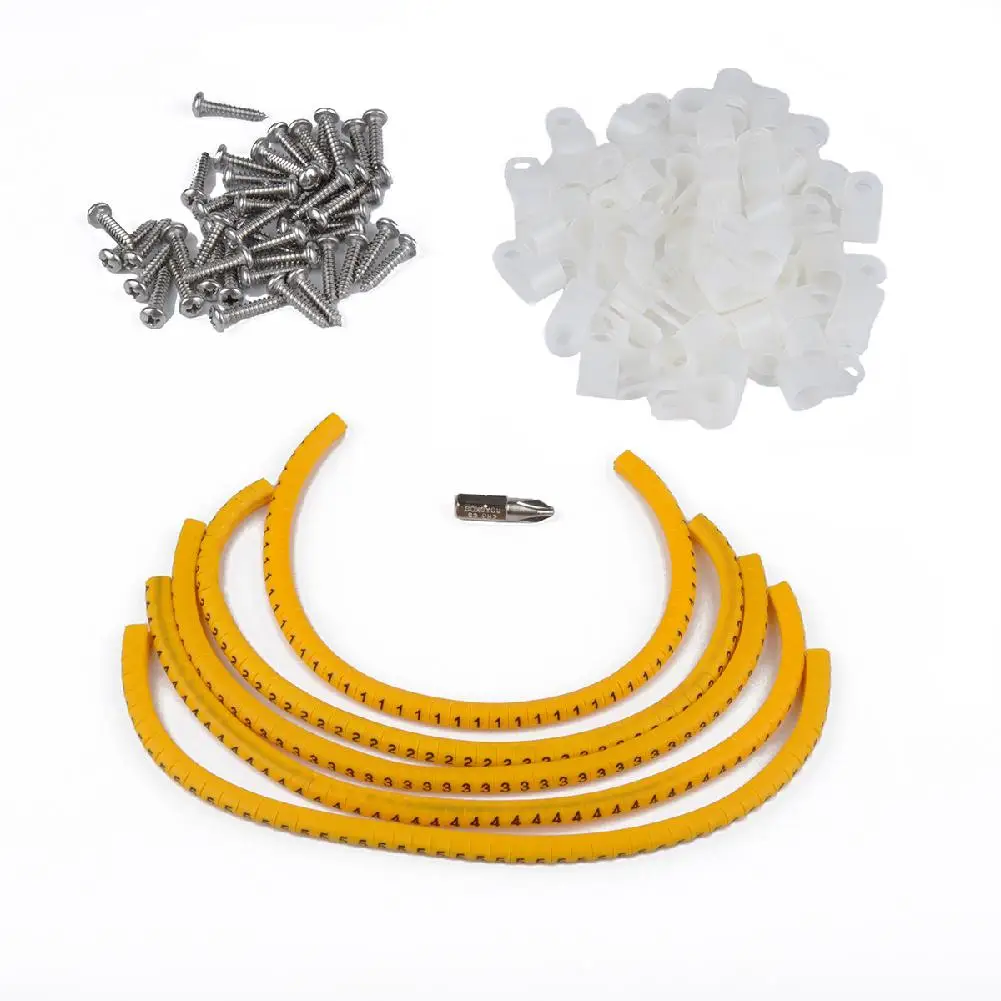 Yfashion 50Pcs/set 1/8 Inch Rope Light R-Style Mounting Clips With Stainless Screws and Number Tube Cable Marker
Yfashion 50Pcs/set 1/8 Inch Rope Light R-Style Mounting Clips With Stainless Screws and Number Tube Cable Marker