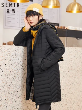 SEMIR Long down jacket women 2019 winter new light familiar wind black thick warm jacket casual trend ladies clothing
SEMIR Long down jacket women 2019 winter new light familiar wind black thick warm jacket casual trend ladies clothing