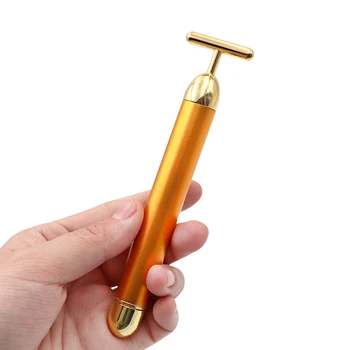 1pc Facial Slimming 24k Gold Vibration Facial Beauty Roller Massager Stick Lift Skin Tightening Wrinkle Stick Skin Care Tool
1pc Facial Slimming 24k Gold Vibration Facial Beauty Roller Massager Stick Lift Skin Tightening Wrinkle Stick Skin Care Tool
