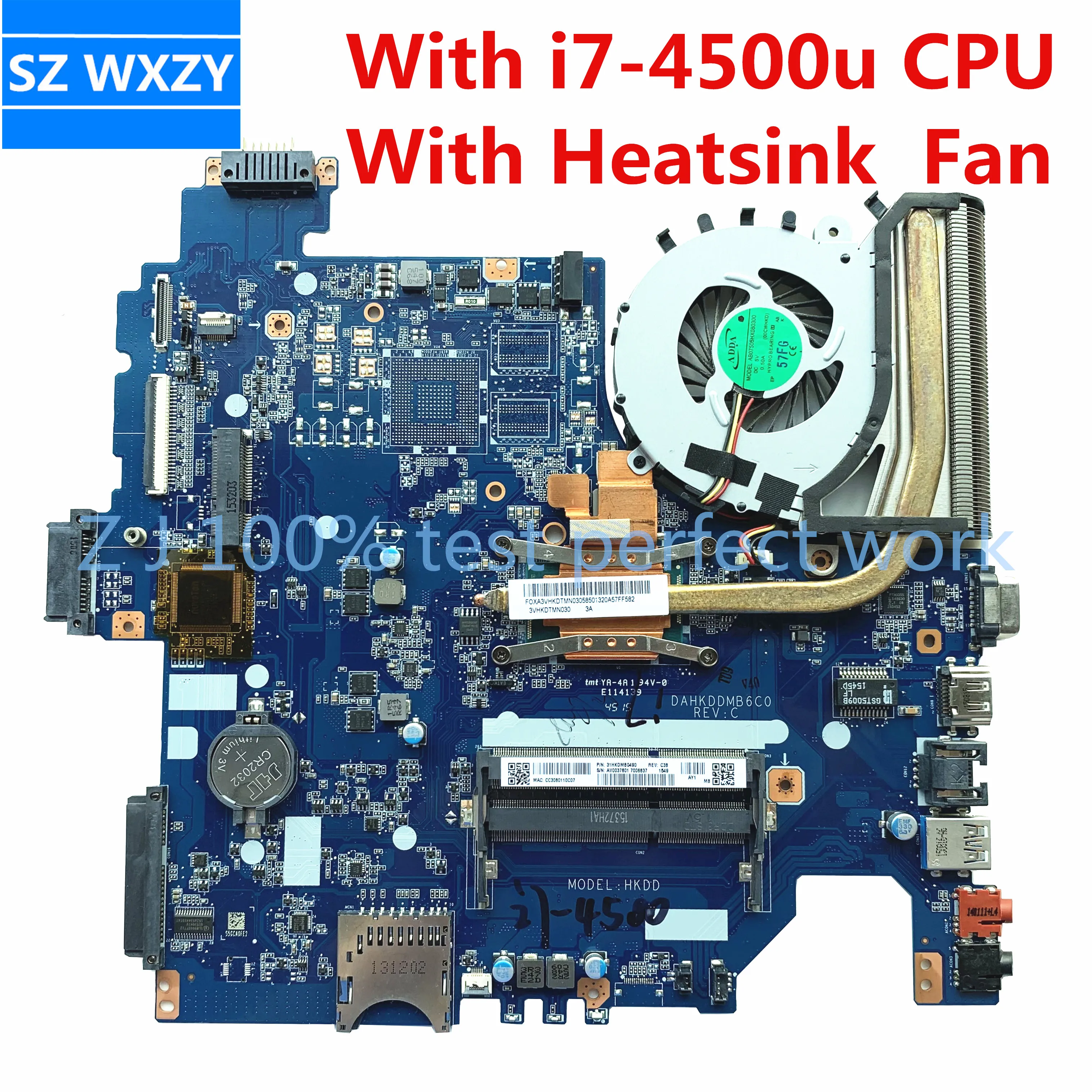 Для SONY SVF153 SVF153A1YW серии Материнская плата ноутбука DAHKDDMB6C0 с i7-4500u Процессор мб 100%