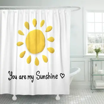 Colorful of Sun Text You are My Sunshine Yellow Shower Curtain Waterproof Fabric 72 x 78 Inches Set with Hooks
Colorful of Sun Text You are My Sunshine Yellow Shower Curtain Waterproof Fabric 72 x 78 Inches Set with Hooks