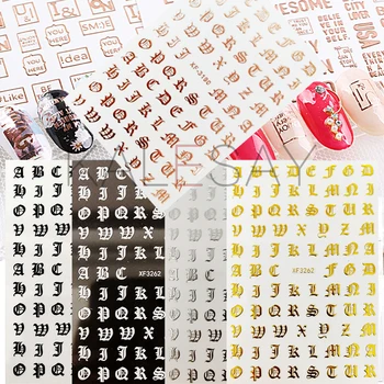 Manicure 3D Nails Stickers for Nails Self Adhesive Black White Rose Gold Letter Nail Art Decoration Sticker Decals Accessoires
Manicure 3D Nails Stickers for Nails Self Adhesive Black White Rose Gold Letter Nail Art Decoration Sticker Decals Accessoires