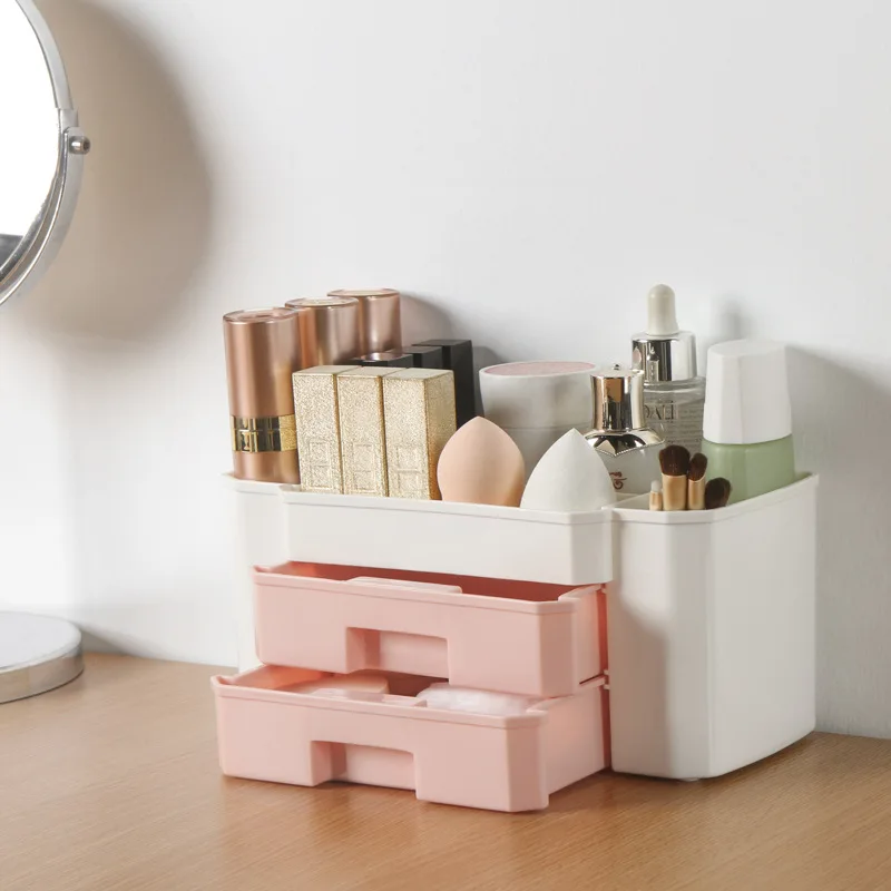 Plastic Makeup Storage Box with Grid 1/2 Layer Large Capacity Jewelry Necklace Drawer Office Desktop Organizer for Stationery
Plastic Makeup Storage Box with Grid 1/2 Layer Large Capacity Jewelry Necklace Drawer Office Desktop Organizer for Stationery