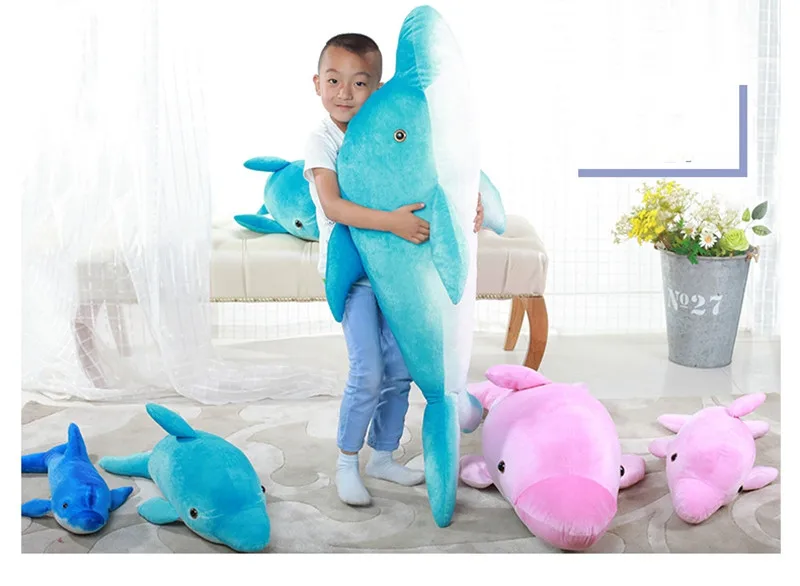 Dorimytrader Giant 115cm Animal Dolphin Plush Pillow Soft Stuffed Simulaion Dolphins Doll Cartoon Toy Kids Christmas Gift 41inch DY61657 (14)