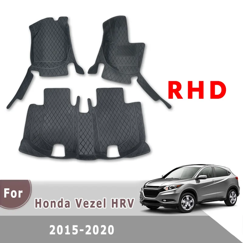 RHD ковры автомобильные коврики для Honda Vezel XR-V XRV 2015 2016 2017 2018 2019 2020 Авто Интерьер