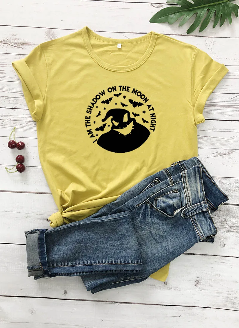I AM THE SHADOW ON THE MOON AT NIGHT Graphic Printed New Arrival Women's Summer Funny 100%Cotton T-Shirt Halloween Disney Shirt
I AM THE SHADOW ON THE MOON AT NIGHT Graphic Printed New Arrival Women's Summer Funny 100%Cotton T-Shirt Halloween Disney Shirt