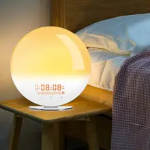 Smart Wake up Light Sleep Workday Alarm Clock with 7 Colors Sunrise/Sunset Smart Life Works Wall Table Clock Electric Clock Gift
Smart Wake up Light Sleep Workday Alarm Clock with 7 Colors Sunrise/Sunset Smart Life Works Wall Table Clock Electric Clock Gift