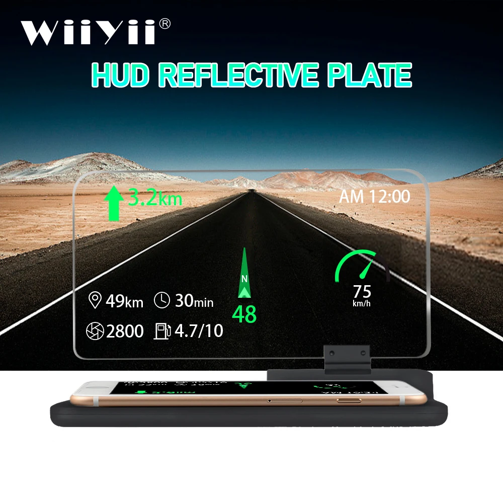 WiiYii Universal H6 Car HUD Head Up Display Projector Overspeed Warning System Security Alarm Phone Navigation Smartphone
WiiYii Universal H6 Car HUD Head Up Display Projector Overspeed Warning System Security Alarm Phone Navigation Smartphone