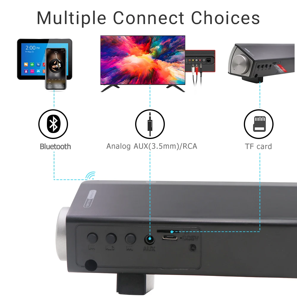 Generic Bluetooth Speaker Home Theater TV SoundBar Mini System With