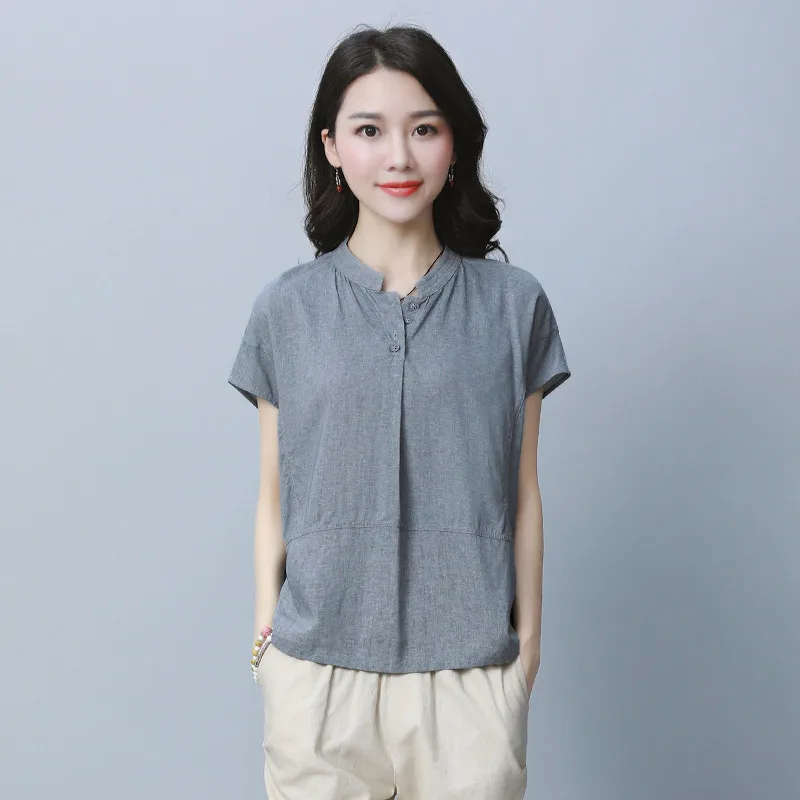 2020 Women Short Sleeve Shirt Top Garment lvory black 
2020 Women Short Sleeve Shirt Top Garment lvory black