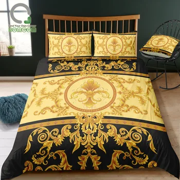 BOMCOM Digital Printing Bedding Set Iris Fleur-de-lis Golden Floral Pattern Duvet Cover 100% Microfiber
BOMCOM Digital Printing Bedding Set Iris Fleur-de-lis Golden Floral Pattern Duvet Cover 100% Microfiber
