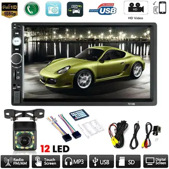 7inch Double Digital 2 DIN Car MP5 Player Bluetooth USB Touch Screen Stereo Radio + Camera Multimedia Player Rear View Camera
7inch Double Digital 2 DIN Car MP5 Player Bluetooth USB Touch Screen Stereo Radio + Camera Multimedia Player Rear View Camera