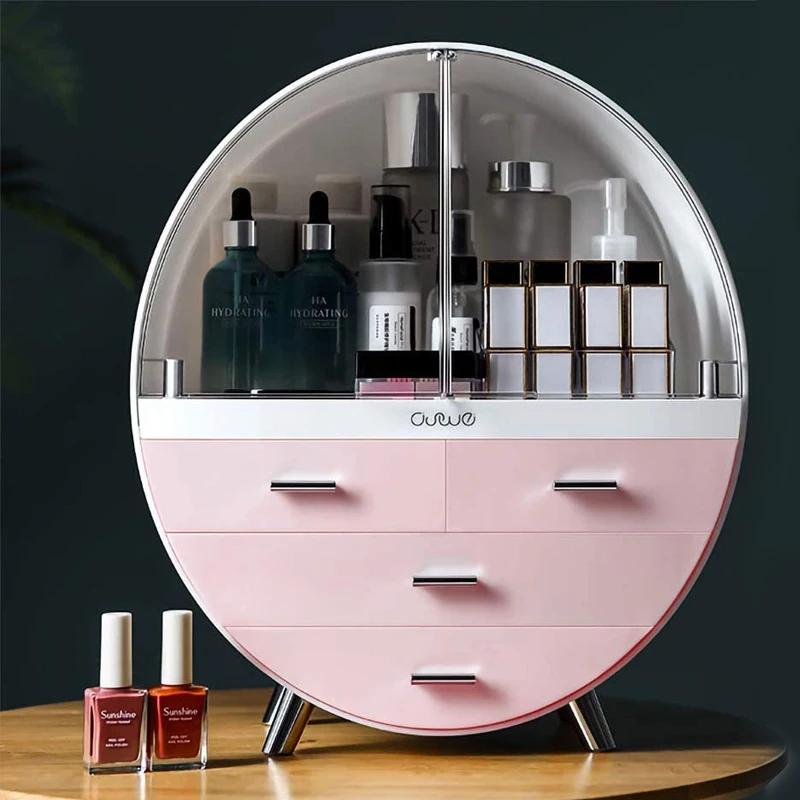 Makeup Storage Organizer Box, Cosmetics Storage Display Rack with Drawer, Waterproof, Dustproof, Elegant Display Cabinet
Makeup Storage Organizer Box, Cosmetics Storage Display Rack with Drawer, Waterproof, Dustproof, Elegant Display Cabinet