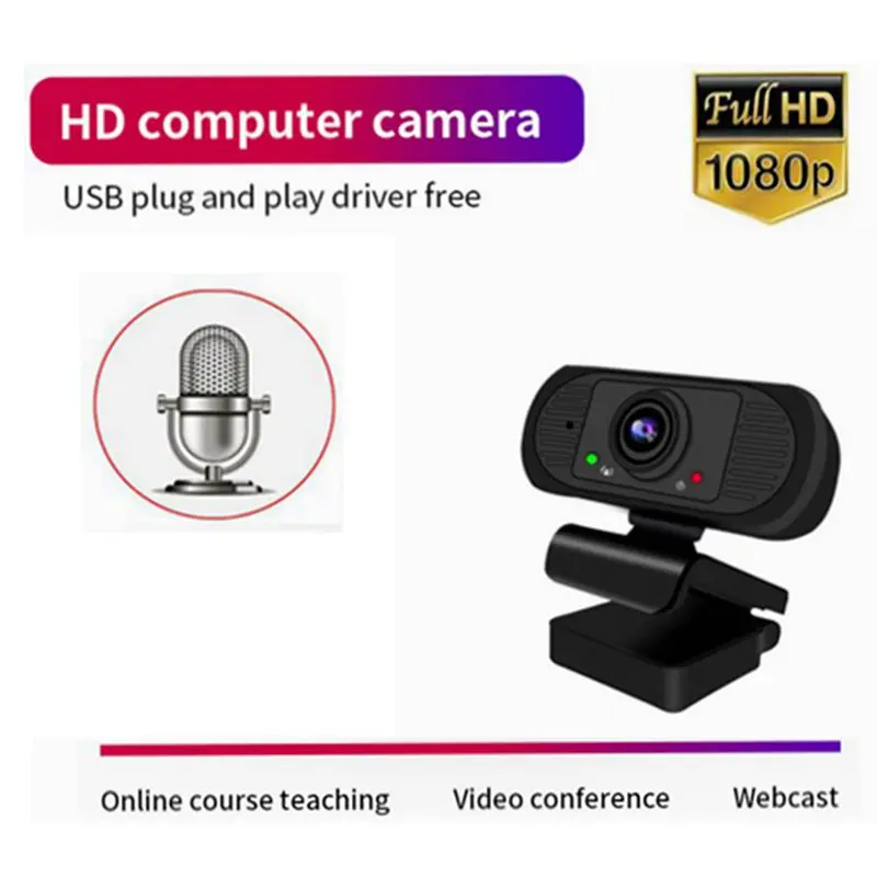 HD 1080P Webcam Autofocus Web Camera For PC Laptop Desktop With Microphone USB Driver-free For Live Broadcast Video Conference
HD 1080P Webcam Autofocus Web Camera For PC Laptop Desktop With Microphone USB Driver-free For Live Broadcast Video Conference