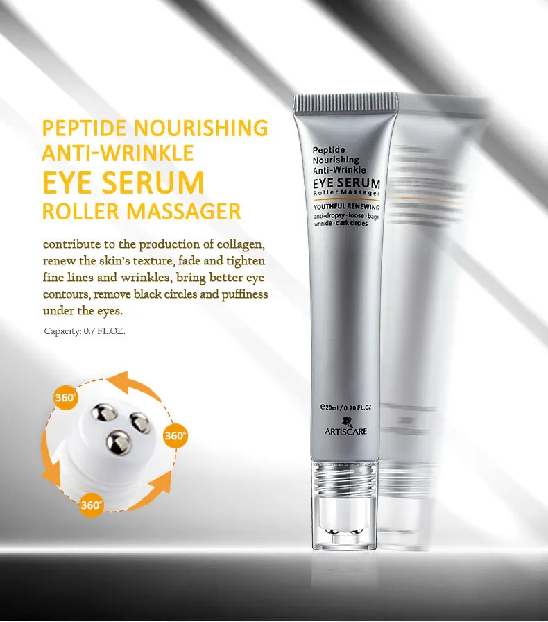 ARTISCARE Peptide Anti Wrinkles Eye Serum Roller Massager Eye Patches Skin Care Anti Puffiness Fine Lines Dark Circles Eye Cream
ARTISCARE Peptide Anti Wrinkles Eye Serum Roller Massager Eye Patches Skin Care Anti Puffiness Fine Lines Dark Circles Eye Cream