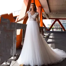 2021 Vestido De Noiva Elegant Wedding Dresses A-line Cap Sleeves Tulle Appliques Lace Cheap Wedding Gown Bridal Dresses
2021 Vestido De Noiva Elegant Wedding Dresses A-line Cap Sleeves Tulle Appliques Lace Cheap Wedding Gown Bridal Dresses