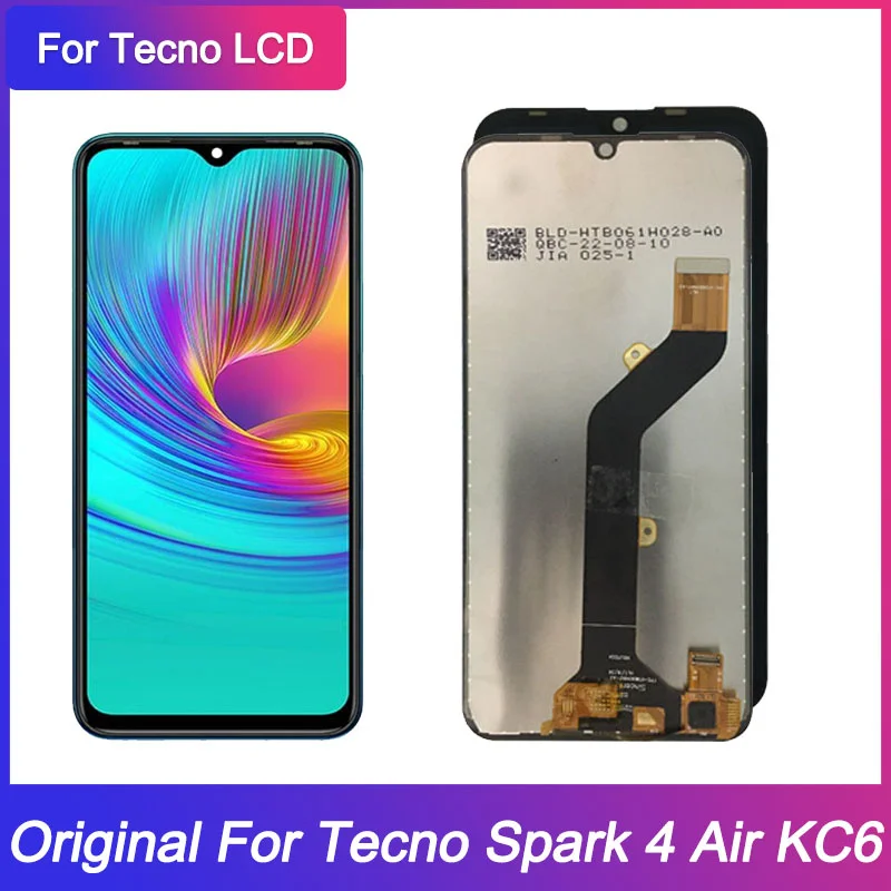 ЖК-дисплей для Tecno Spark4 Spark 4 Air KC6 KC1J сенсорный экран дигитайзер стеклянная панель