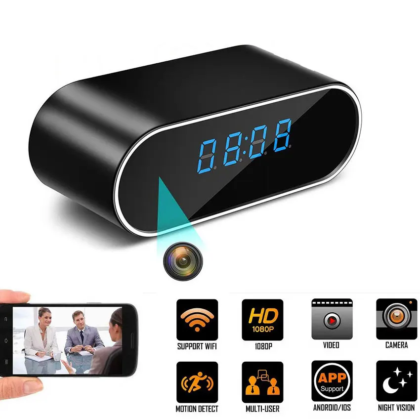 HD 1080P Clock WiFi Mini Camera Home Security Car Dvr Motion Detect Camcorder Loop Video Recorder Baby Monitor
HD 1080P Clock WiFi Mini Camera Home Security Car Dvr Motion Detect Camcorder Loop Video Recorder Baby Monitor
