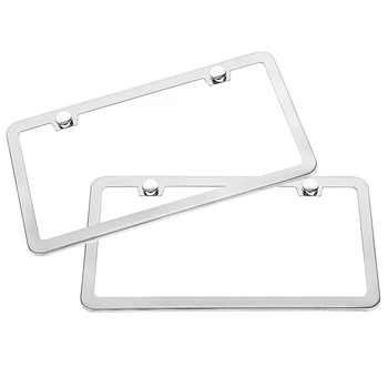 2 PCS Stainless Steel Polish Mirror License Plate Frame + Chrome Screw Caps (Silver)
2 PCS Stainless Steel Polish Mirror License Plate Frame + Chrome Screw Caps (Silver)