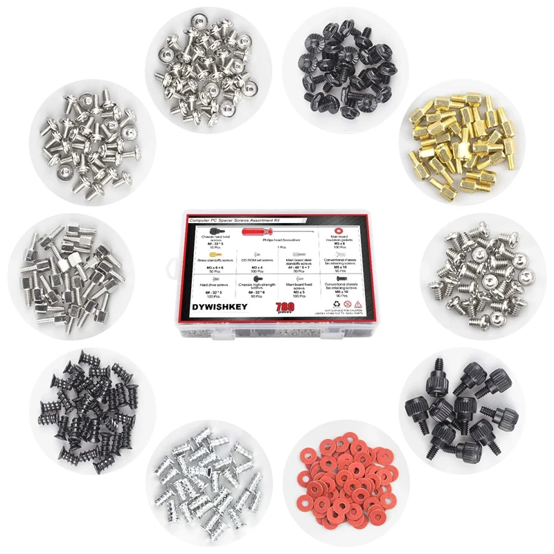 780 PCS Computer Screw Kit,Computer Screw Standoffs Set Kit for Hard Drive Computer Case Motherboard Fan Power Graphics with a S
780 PCS Computer Screw Kit,Computer Screw Standoffs Set Kit for Hard Drive Computer Case Motherboard Fan Power Graphics with a S
