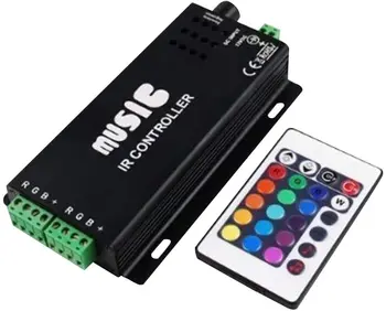 DC12-24V 24 Keys Iron Shell Wireless IR Remote Control Music Sound Controller for 5050 3528 RGB LED Strip Light
DC12-24V 24 Keys Iron Shell Wireless IR Remote Control Music Sound Controller for 5050 3528 RGB LED Strip Light