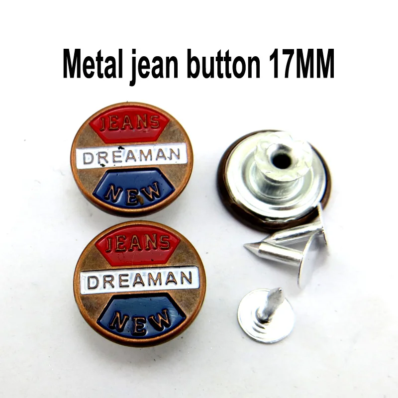30PCS Color Letter Jeans Button 17MM Decorative Clothes Accessory Garment Trousers Red Buttons Fit MJB-356
30PCS Color Letter Jeans Button 17MM Decorative Clothes Accessory Garment Trousers Red Buttons Fit MJB-356