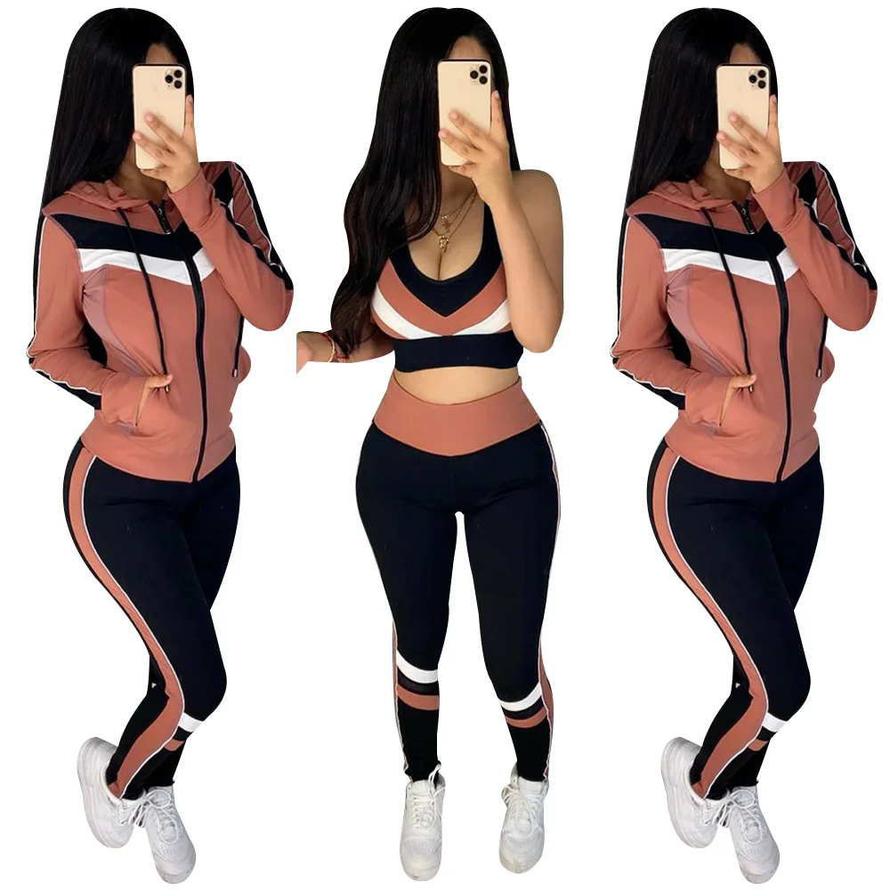 Three Piece Set Tracksuit Women Autumn Clothes 2020 Leopard Printed Patchwork Short Jacket Top and Pants Jogger Suit Outfits D30
Three Piece Set Tracksuit Women Autumn Clothes 2020 Leopard Printed Patchwork Short Jacket Top and Pants Jogger Suit Outfits D30