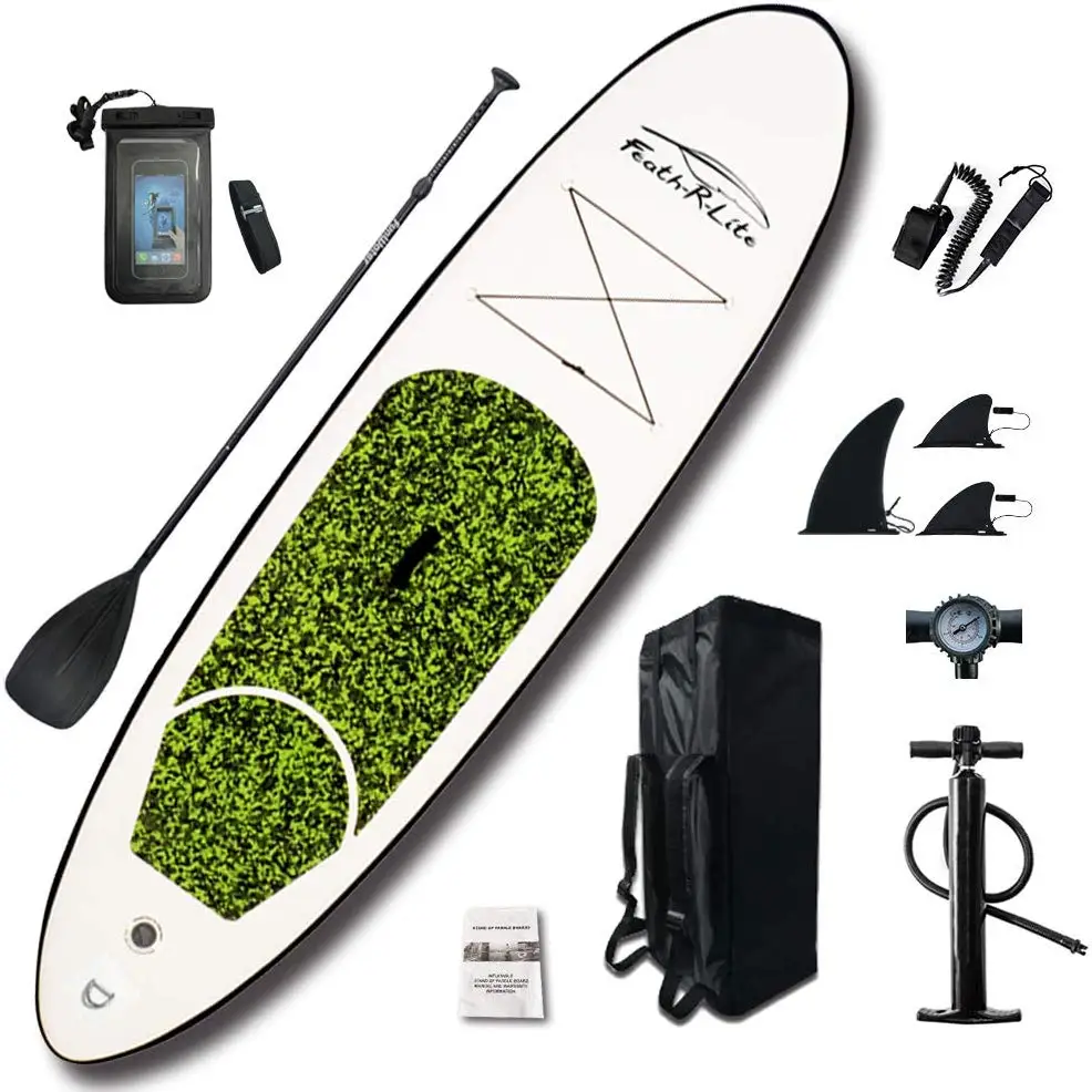 Inflatable 10'×30"×6" Ultra-Light SUP for All Skill Levels Included with Paddle Board Adj Pump ISUPBackpack Leash Waterproof Bag
Inflatable 10'×30"×6" Ultra-Light SUP for All Skill Levels Included with Paddle Board Adj Pump ISUPBackpack Leash Waterproof Bag