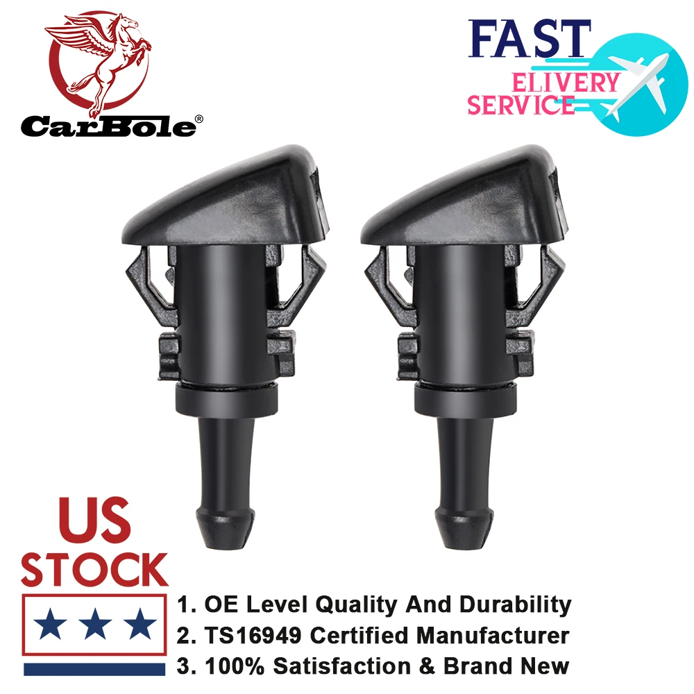 Carbole 2x Good Wear Resistance Windshield Washer Fluid Spray Nozzle For Dodge Charger Ram 1500 2500 5113049AA 2005-2013
Carbole 2x Good Wear Resistance Windshield Washer Fluid Spray Nozzle For Dodge Charger Ram 1500 2500 5113049AA 2005-2013