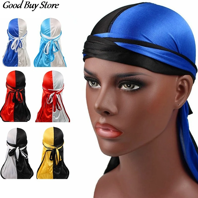 Hip Hop Bandana Pirate Cap Men Women Durags Hat Soft Silk Satin Patchwork Headwear Long Tail Hair Headbands Biker Turban Wrap
Hip Hop Bandana Pirate Cap Men Women Durags Hat Soft Silk Satin Patchwork Headwear Long Tail Hair Headbands Biker Turban Wrap
