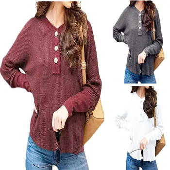 clothing OWLPRINCESS 2019 Women's New Long-Sleeved Upper Garment V-neck Loose Button T-shirt 
clothing OWLPRINCESS 2019 Women's New Long-Sleeved Upper Garment V-neck Loose Button T-shirt