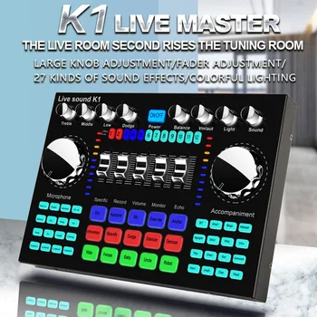 Universal Streaming Mixer Board Multiple Effects Voice Changer Bluetooth 5.0 Karaoke Singing Noise Reduction Live Sound Card
Universal Streaming Mixer Board Multiple Effects Voice Changer Bluetooth 5.0 Karaoke Singing Noise Reduction Live Sound Card
