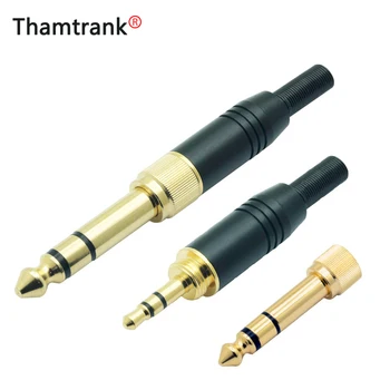 2 in 1 Aluminum Assembly Wire Connector Gold-plated audio speaker plug with spring 3.5mm jack male screw plug to jack 6.35 male
2 in 1 Aluminum Assembly Wire Connector Gold-plated audio speaker plug with spring 3.5mm jack male screw plug to jack 6.35 male