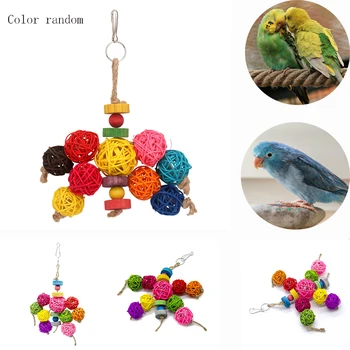 1pcs Natural Wooden Birds Parrot Colorful Toys Chew Bite Hanging Cage Balls Ropes Garden Ornament Pet Supplies
1pcs Natural Wooden Birds Parrot Colorful Toys Chew Bite Hanging Cage Balls Ropes Garden Ornament Pet Supplies