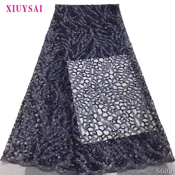 XIUYSAI African Sequins Lace Fabrics 2020 High Quality French Lace Fabric Nigerian Tulle Lace Fabrics For Wedding Dress S609
XIUYSAI African Sequins Lace Fabrics 2020 High Quality French Lace Fabric Nigerian Tulle Lace Fabrics For Wedding Dress S609