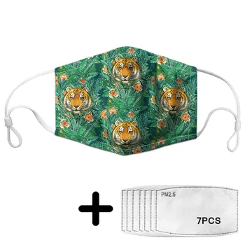 Reuse Mask Tiger Pattern Men Face Mask With 7pcs PM2.5 Filter Paper Unisex Elastic Breathable Tapabocas 2020 New Arrival
Reuse Mask Tiger Pattern Men Face Mask With 7pcs PM2.5 Filter Paper Unisex Elastic Breathable Tapabocas 2020 New Arrival